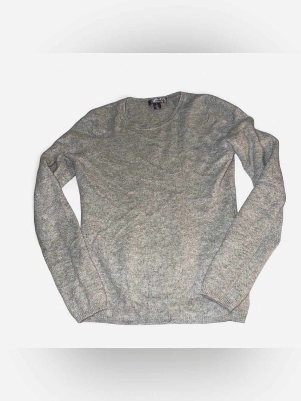 Grey Crewneck Cashmere Sweater